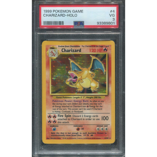 Charizard (BS 4) Base Set - PSA 3