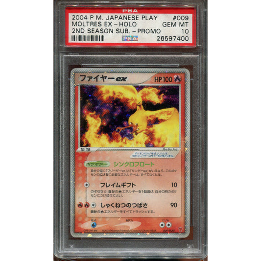 Moltres ex (PLAY 009) PLAY Promos - 2ND Season Sub - PSA 10