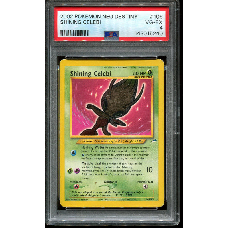 Shining Celebi (NDE 106) Neo Destiny - PSA 4