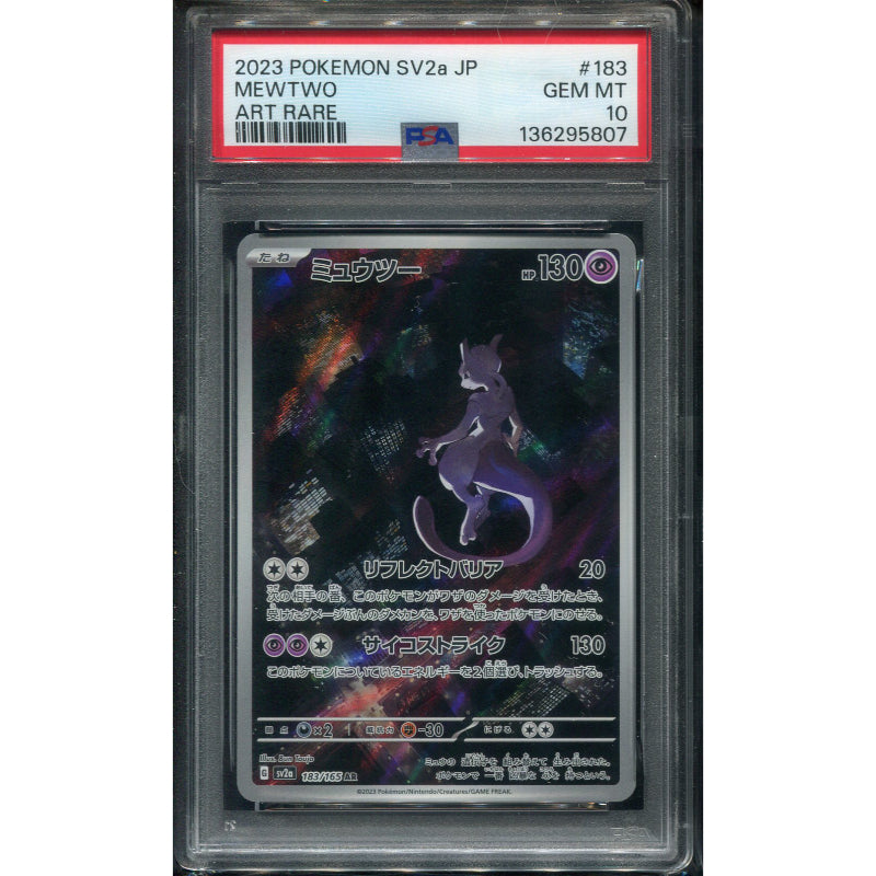 Mewtwo (sv2a 183) Pokémon Card 151 - PSA 10