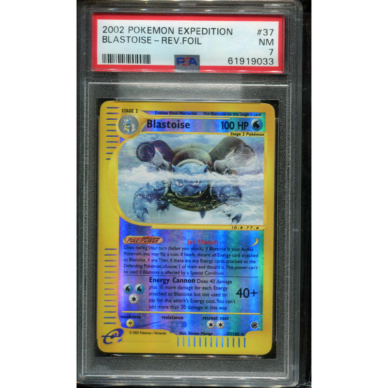Blastoise (EX 37) Expedition Base Set - Reverse - PSA 7