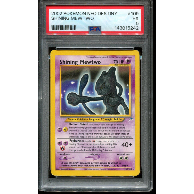 Shining Mewtwo (NDE 109) Neo Destiny - PSA 5