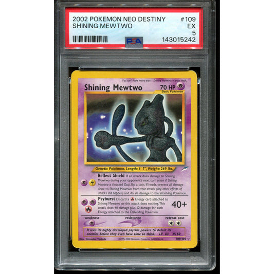 Shining Mewtwo (NDE 109) Neo Destiny - PSA 5