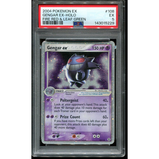 Gengar ex (FL 108) EX FireRed & LeafGreen - PSA 5