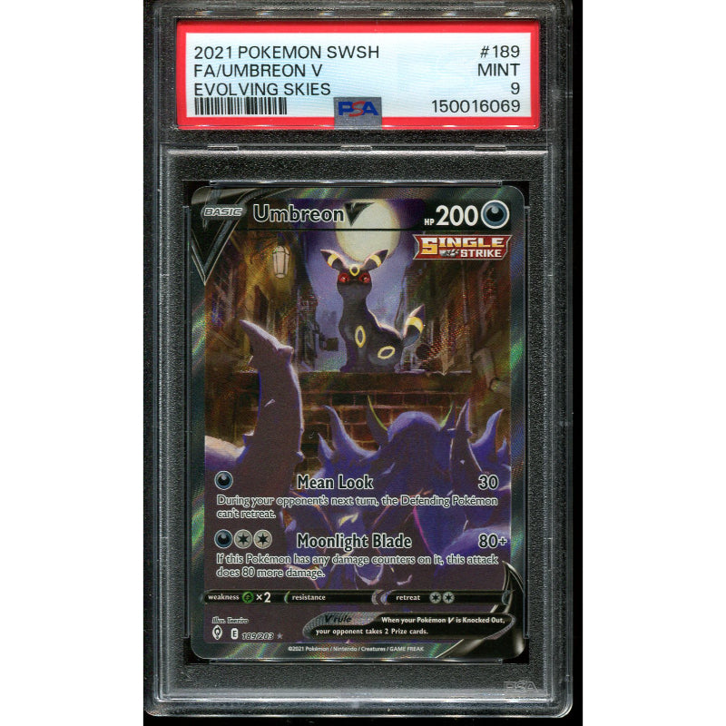 Umbreon V (EVS 189) Evolving Skies - PSA 9