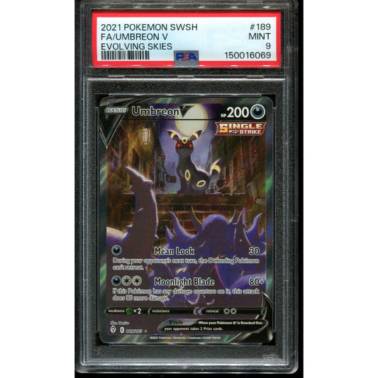 Umbreon V (EVS 189) Evolving Skies - PSA 9