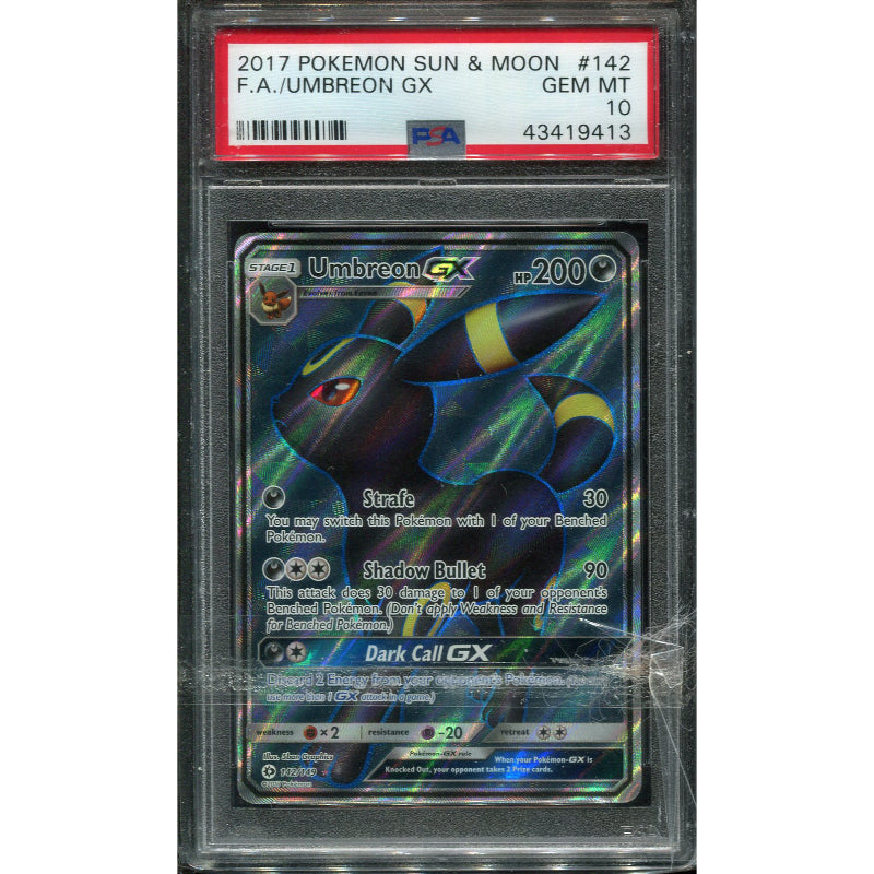 Umbreon GX (SUM 142) Sun & Moon - PSA 10