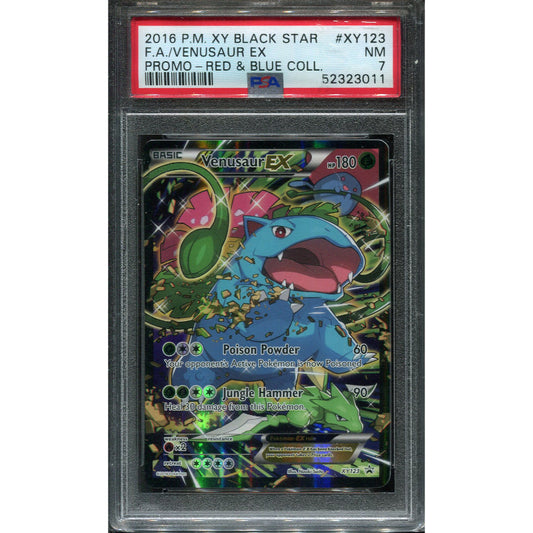 Venusaur EX (XYPR 123) XY Black Star Promos - PSA 7