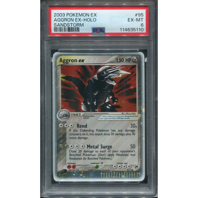 Aggron ex (SS 95) EX Sandstorm - PSA 6
