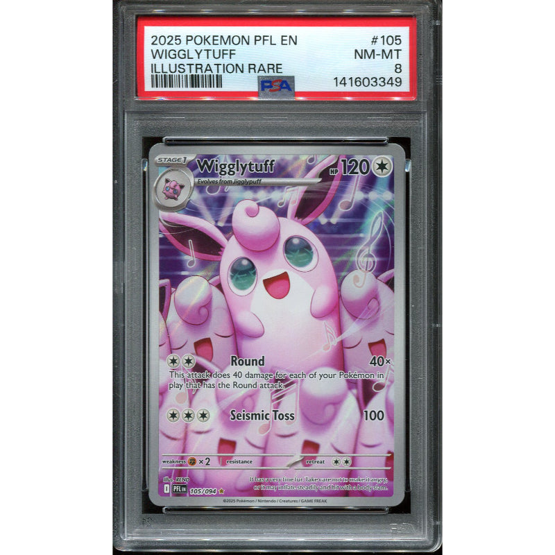 Wigglytuff (PFL 105) Phantasmal Flames - PSA 8