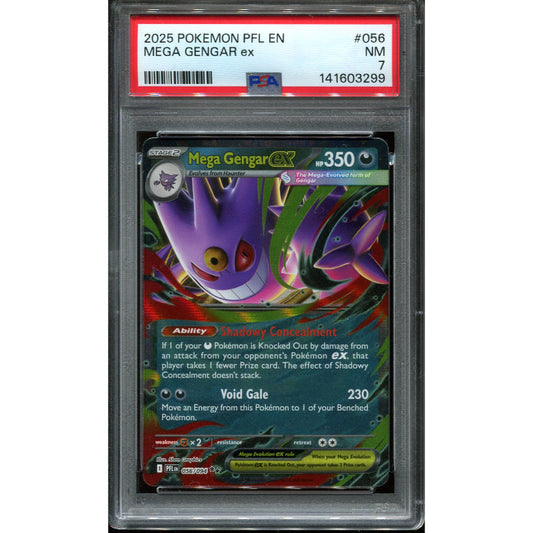 Mega Gengar ex (PFL 056) Phantasmal Flames - PSA 7