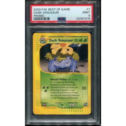 Dark Venusaur (BEST 7) Best of Game Cards Promos - PSA 9