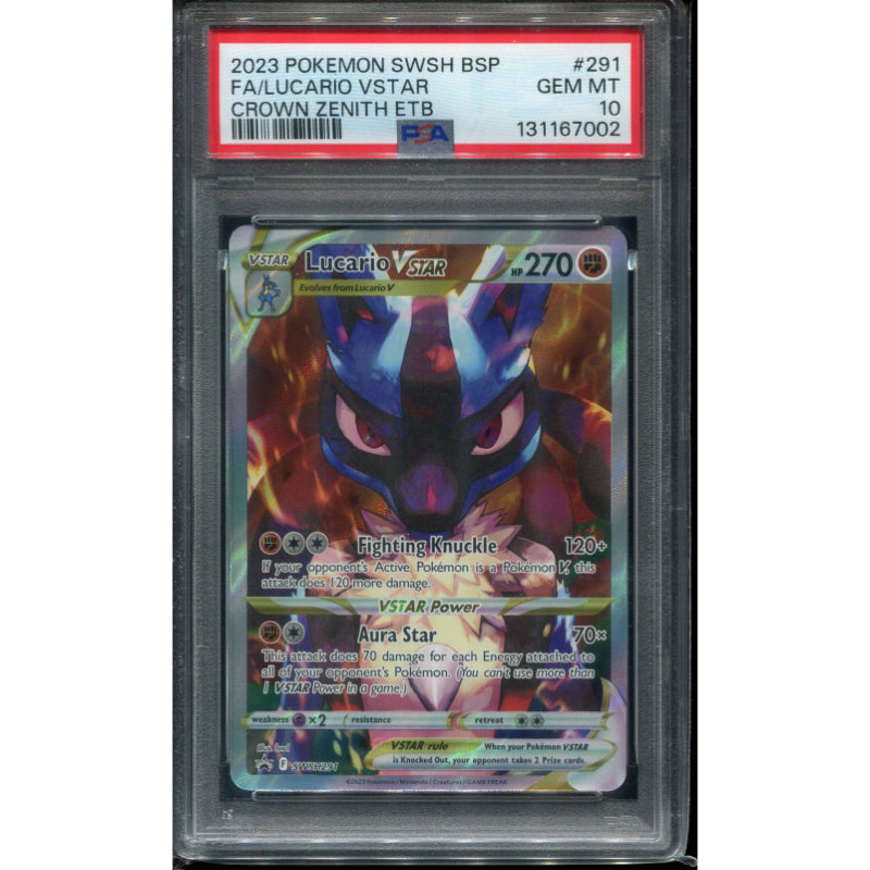 Lucario VSTAR (SWSH 291) SWSH Black Star Promos - PSA 10