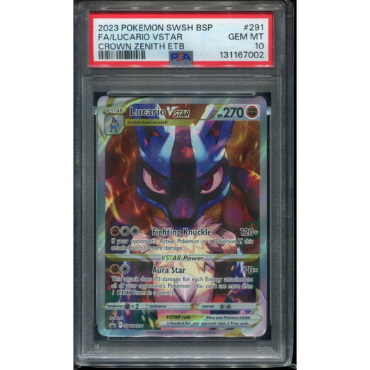 Lucario VSTAR (SWSH 291) SWSH Black Star Promos - PSA 10