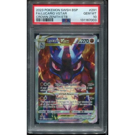 Lucario VSTAR (SWSH 291) SWSH Black Star Promos - PSA 10
