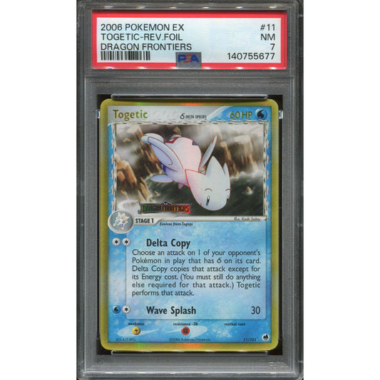 Togetic δ Delta Species (DF 11) EX Dragon Frontiers - Reverse - Stamped - PSA 7