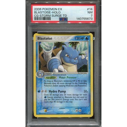Blastoise (CG 14) EX Crystal Guardians - Storm Surge Theme Deck - Holo - PSA 7