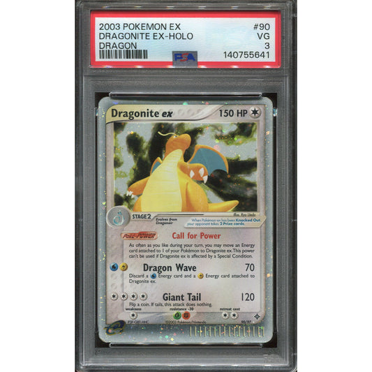 Dragonite ex (DR 90) EX Dragon - PSA 3