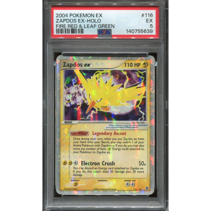 Zapdos ex (FL 116) EX FireRed & LeafGreen - PSA 5