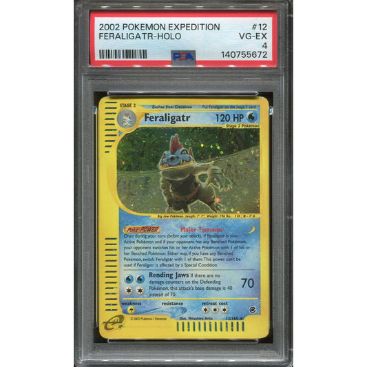 Feraligatr (EX 12) Expedition Base Set - Holo - PSA 4