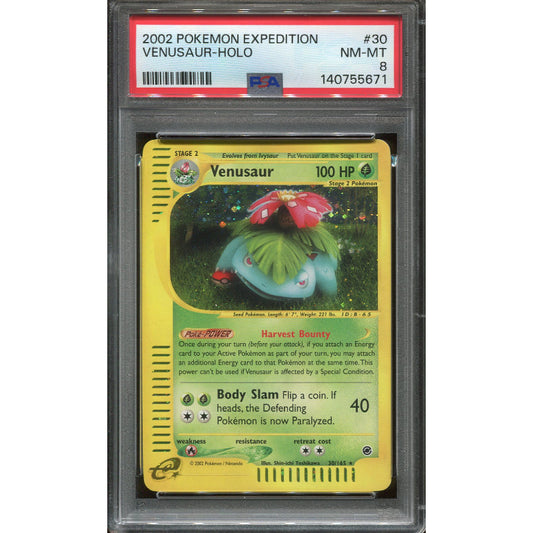 Venusaur (EX 30) Expedition Base Set - Holo - PSA 8