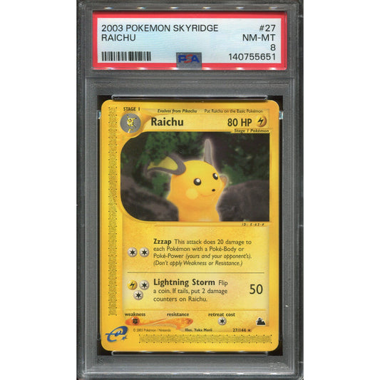 Raichu (SK 27) Skyridge - PSA 8