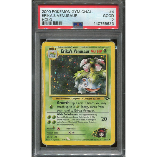 Erika's Venusaur (GC 4) Gym Challenge - Holo - PSA 2