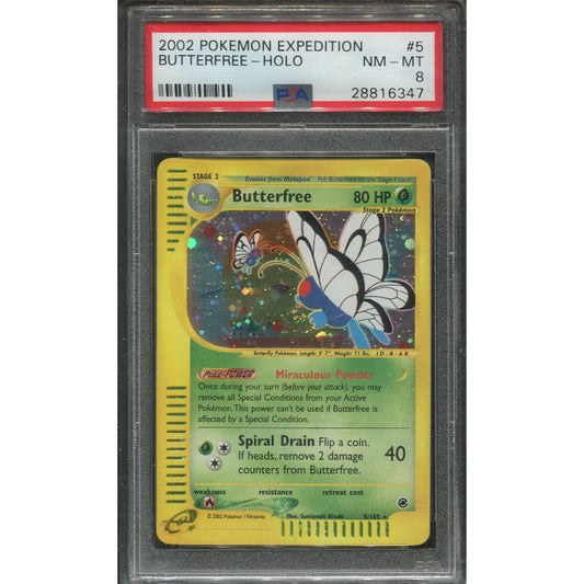 Butterfree (EX 5) Expedition Base Set - Holo - PSA 8