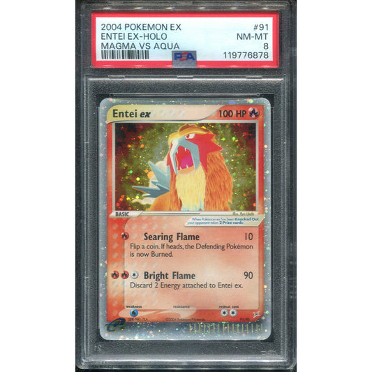 Entei ex (MA 91) EX Team Magma vs Team Aqua - PSA 8