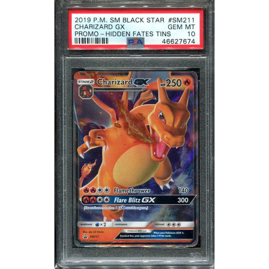 Charizard GX (SM 211) SM Black Star Promos - PSA 10