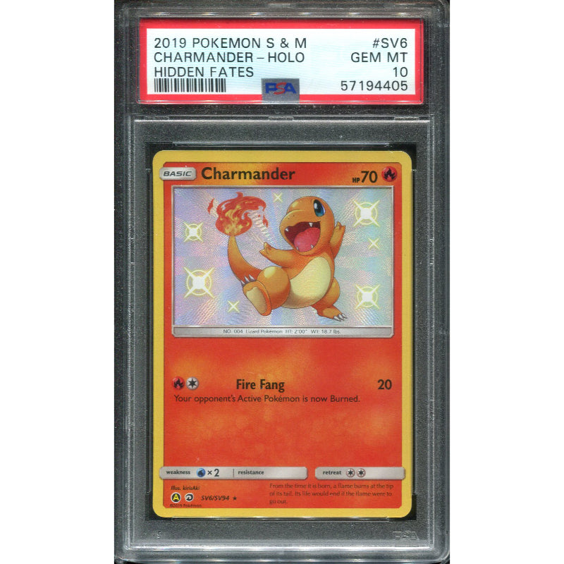 Charmander (HIF SV6) Hidden Fates - PSA 10