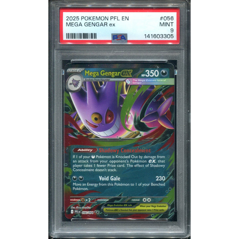 Mega Gengar ex (PFL 056) Phantasmal Flames - PSA 9