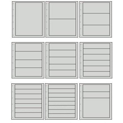 Insticksblad Visir svart kartong, 10-pack