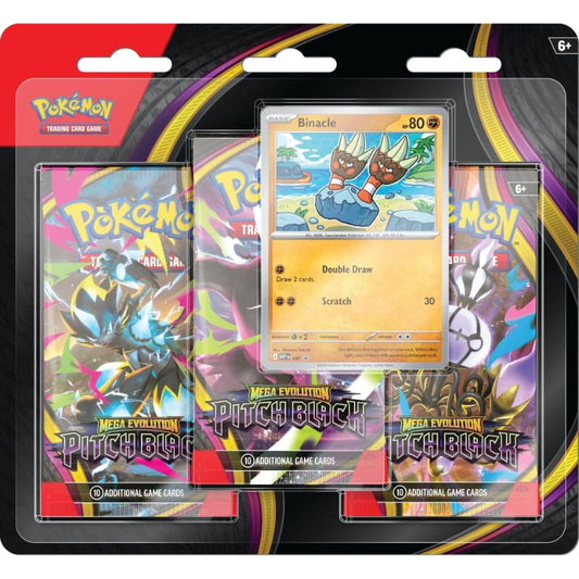 Pokémon, Mega Evolutions, ME05: Pitch Black, 3-Pack Blister: Binacle