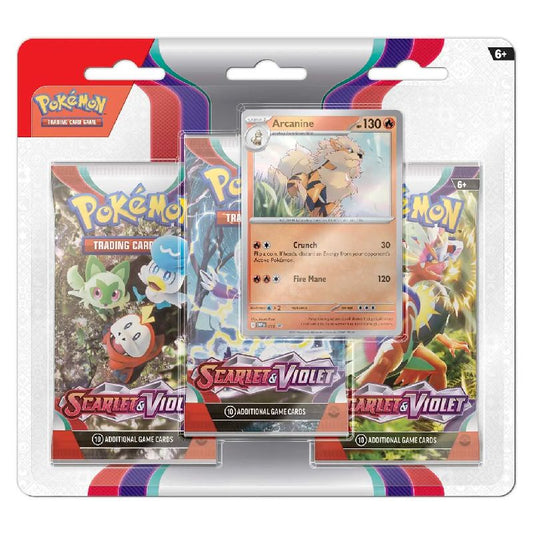 Pokémon, Scarlet & Violet, 3-Pack Blister: Arcanine
