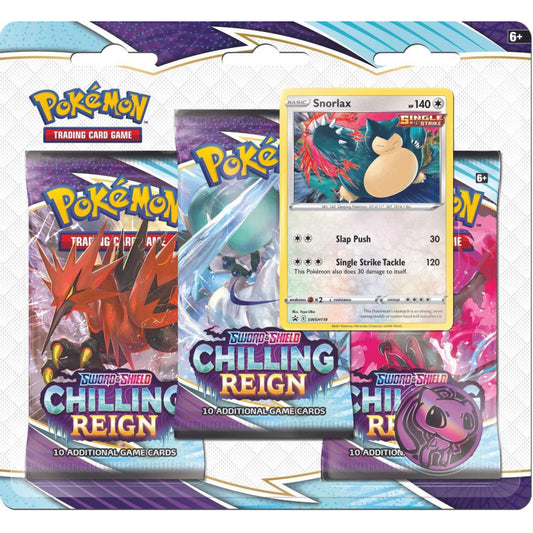 Pokémon, Scarlet & Violet: Chilling Reign, 3-Pack Blister: Snorlax