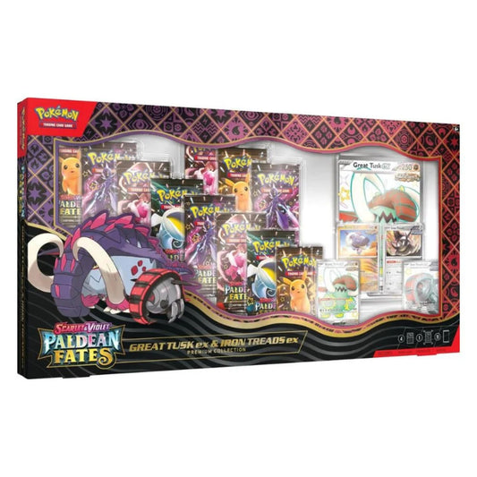 Pokémon, Paldean Fates Great Tusk ex & Iron Treads ex Premium Collection Box