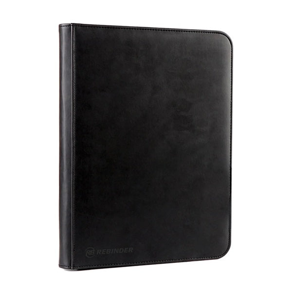 Rebinder – Zippered 9-Pocket Toploader Binder, Black