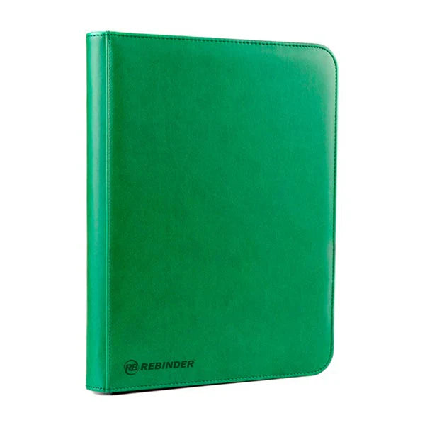 Rebinder – Zippered 9-Pocket Toploader Binder, Green