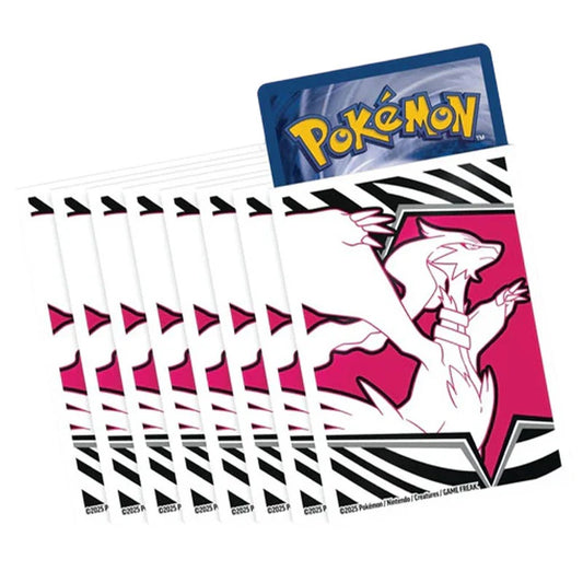 White Flare Elite Trainer 65ct Standard Sized Sleeves Reshiram