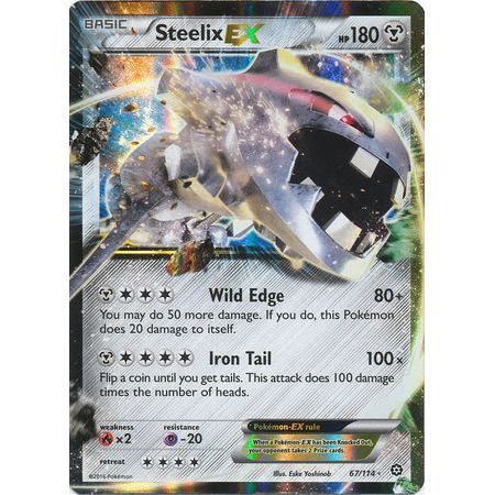 Pokemon: 1x Steelix-EX NM XY Steam Siege Holo Rare ex 67/114