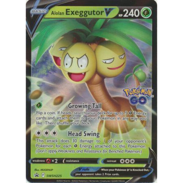 Alolan Exeggutor V - SWSH225 - Oversized Promo Pokemon Oversized Cards
