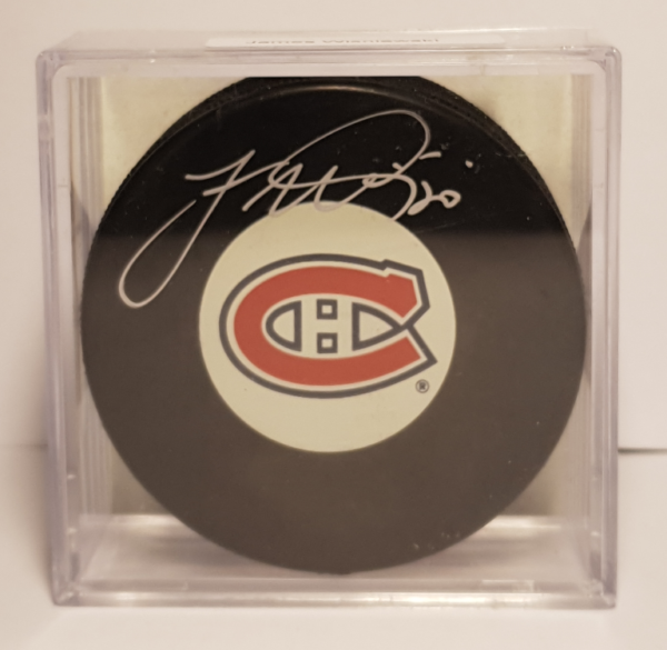 James Wisniewski Signed NHL Puck, Montreal, COA