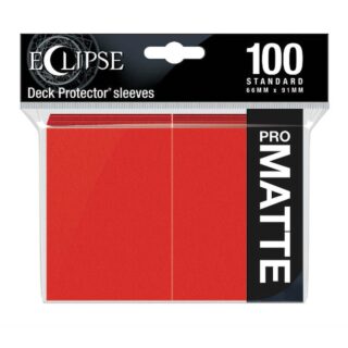 Pro-Matte Eclipse, Standard Deck Protector sleeves, Apple Red 100ct